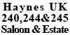 Haynes UK 240, 244 & 245 Saloon & Estate (also 242 Coupe) '74 - '93