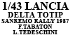 LANCIA（ミニカー）1/43 LANCIA DELTA TOTIP SANREMO RALLY 1987 A.FLORIO / L.PIROLLO