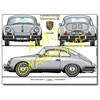 Auto-Graphisme Poster PORSCHE 356 CARRERA 2 1963
